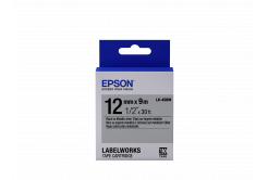 Epson LabelWorks LK-4SBM C53S654019 12mm x 9m, czarny druk / srebrny podkład, fluorescencyjny, taśma oryginalna