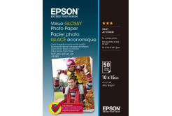 Epson S400038 Value Glossy Photo Paper, biały, błyszczący, papier fotograficzny, 10x15cm, 183 g/m2, 50 szt.