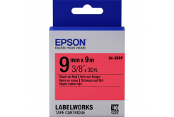 Epson LabelWorks LK-3RBP C53S653001 9mm x 9m, czarny druk / pastelowe czerwony podkład, taśma oryginalna