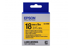 Epson LabelWorks LK-5YBW C53S655010 18mm x 9m, czarny druk / żółty podkład, silna przyczepność, taśma oryginalna