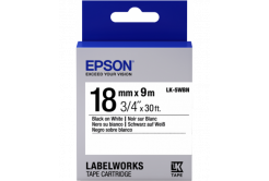 Epson LabelWorks LK-5WBN C53S655006 18mm x 9m, czarny druk / biały podkład, taśma oryginalna