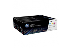 HP 128A CF371AM, błękitny / purpurowy / żółty (cyan / magenta / yellow) toner oryginalny