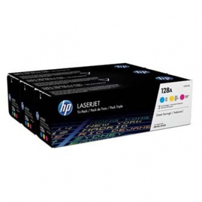 HP 128A CF371AM, błękitny / purpurowy / żółty (cyan / magenta / yellow) toner oryginalny