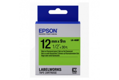 Epson LabelWorks LK-4GBF C53S654018 12mm x 9m, czarny druk / zielony podkład, fluorescencyjny, taśma oryginalna