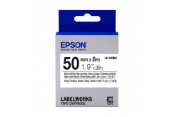 Epson LabelWorks LK-9WBVN C53S659003 50mm x 7m, czarny druk / biały podkład, winyl, taśma oryginalna