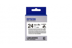 Epson LabelWorks LK-6WBVS C53S656022 24mm x 8m, czarny druk / biały podkład, samolaminujący, taśma oryginalna