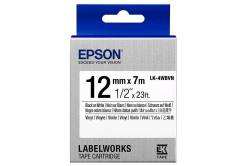 Epson LabelWorks LK-4WBVN C53S654041 12mm x 7m, czarny druk / biały podkład, winyl, taśma oryginalna