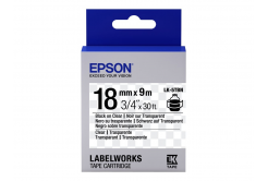 Epson LabelWorks LK-5TBN C53S655008 18mm x 9m, czarny druk / przezroczysty podkład, taśma oryginalna