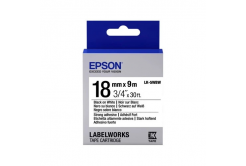 Epson LabelWorks LK-5WBW C53S655012 18mm x 9m, czarny druk / biały podkład, silna przyczepność, taśma oryginalna