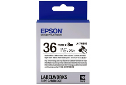 Epson LabelWorks LK-7WBVS C53S657014 36mm x 8m, czarny druk / biały podkład, samolaminujący, taśma oryginalna