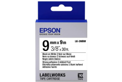 Epson LabelWorks LK-3WBW C53S653007 9mm x 9m, czarny druk / biały podkład, silna przyczepność, taśma oryginalna