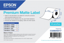 Epson C33S045417 Premium Matte, dla ColorWorks, 51mmx35m, biały etykiety samoprzylepne