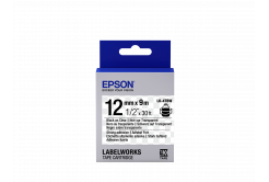 Epson LabelWorks LK-4TBW C53S654015 12mm x 9m, czarny druk / przezroczysty podkład, silna przyczepność, taśma oryginalna