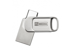 MyMedia MyDual USB 2.0, USB 2.0, 32GB, stříbrný, 69266, USB A / USB C, s krytkou